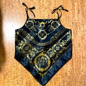 Chic black and gold top